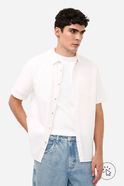 Camisa comfort com linho manga curta branca - blusas para usar com calça de alfaiataria - qual sapato usar com calça de alfaiataria - looks com calça de alfaiataria feminina - como usar calça de alfaiataria - look com calça alfaiataria - como usar calça alfaiataria com tênis - o que é calça de alfaiataria