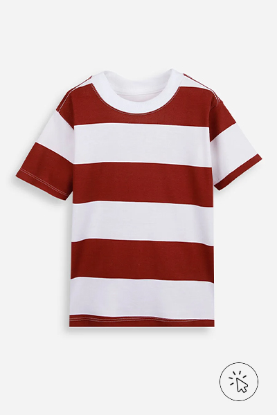 camiseta infantil listrada - como improvisar uma fantasia infantil