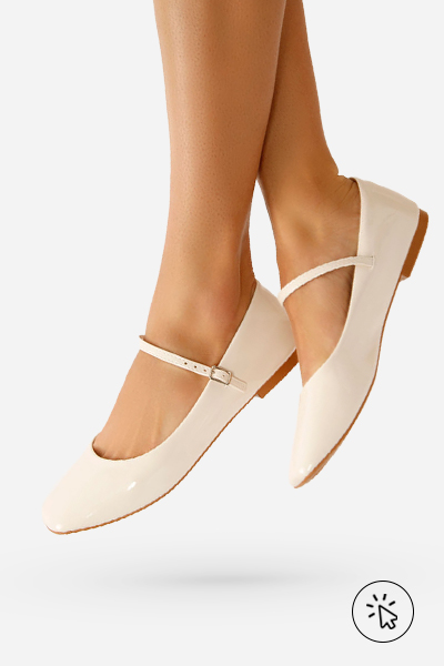 Sapatilha boneca com fivela off-white - looks com saia balonê - como usar saia balonê curta - o que é balonê