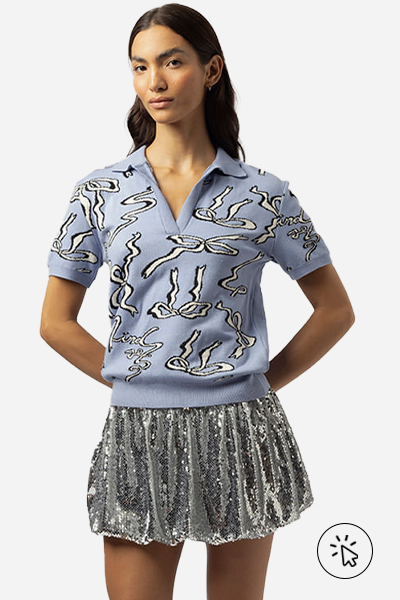 Modelo veste saia curta balonê de paetê Mindset Lo de Lui prateada - looks com saia balonê - como usar saia balonê curta - o que é balonê