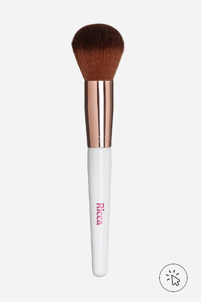 Pincel Ricca Rose Gold para pó - para que serve cada pincel de maquiagem