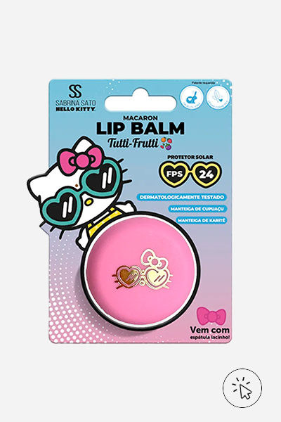 Lip balm Hello Kitty Sabrina Sato tutti-frutti - cuidados com os lábios - o que passar nos lábios ressecados