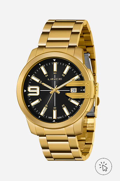 Relógio Lince MRG4709 analógico calendário dourado - o que é um traje esporte fino - traje esporte fino - look esporte fino masculino - look esporte fino - estilo esporte fino
