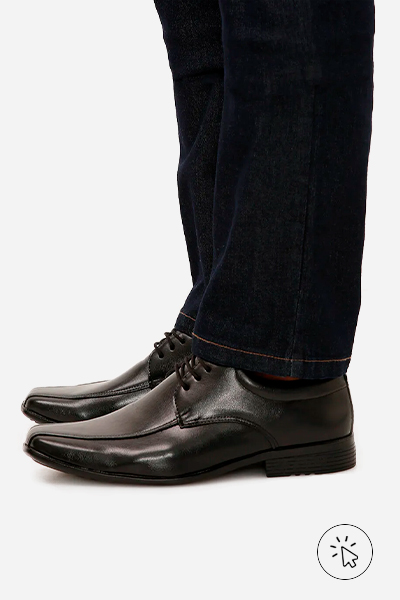 Sapato social bico quadrado com cadarço preto - o que é um traje esporte fino - traje esporte fino - look esporte fino masculino - look esporte fino - estilo esporte fino