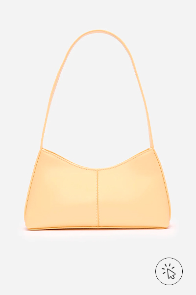 Bolsa baguete amarelo manteiga