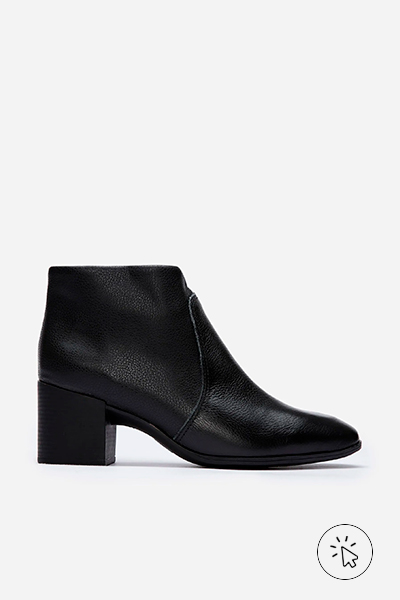 Bota cano baixo feminina salto grosso Bottero preta - looks com botas cano curto​ - tipos de botas femininas cano curto - como usar bota cano curto