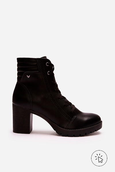 Bota coturno salto bloco Mississipi preta - looks com botas cano curto​ - tipos de botas femininas cano curto - como usar bota cano curto