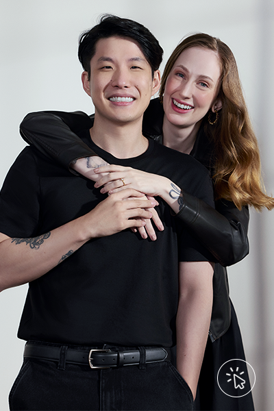 Gabriel Kim e Renata Santti, estrelas da campanha Dia dos Pais C&A