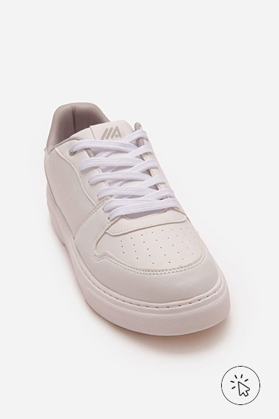 Tênis casual cano baixo ACE branco - tênis que estão na moda - tênis masculino que estão na moda