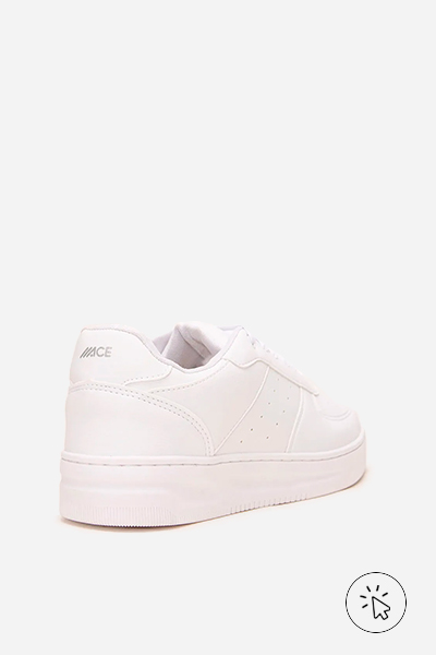 Tênis casual cano baixo ACE branco - tênis que estão na moda - tênis femininos que estão na moda