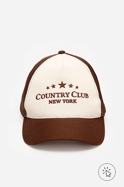 Boné masculino trucker Country Club marrom - look country feminino - look country - looks country feminino - looks country - look country feminino com bone - estilo country