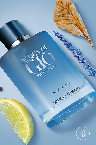 Foto do perfume masculino Armani Acqua Di Gio Profondo 50ml - qual tipo de perfume fixa mais - tipo de perfume - concentração de perfumes - pirâmide olfativa - notas de topo coração e base - o que é fragrância 