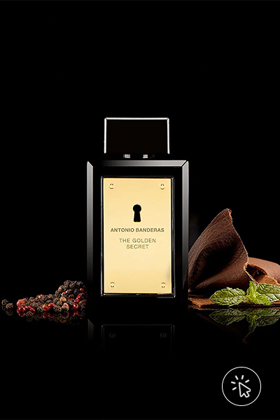 Foto do perfume Antonio Banderas The Golden Secret masculino eau de toilette 100ml - qual tipo de perfume fixa mais - tipo de perfume - concentração de perfumes - pirâmide olfativa - notas de topo coração e base - o que é fragrância 