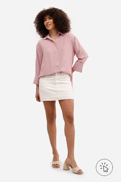 Camisa feminina com linho rosa - cores que combinam com rosa - que cor combina com rosa