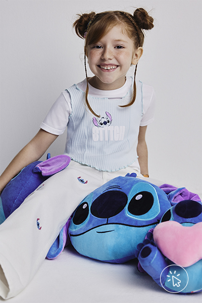 Dia das Crianças C&A, roupas infantis do Stitch para meninas