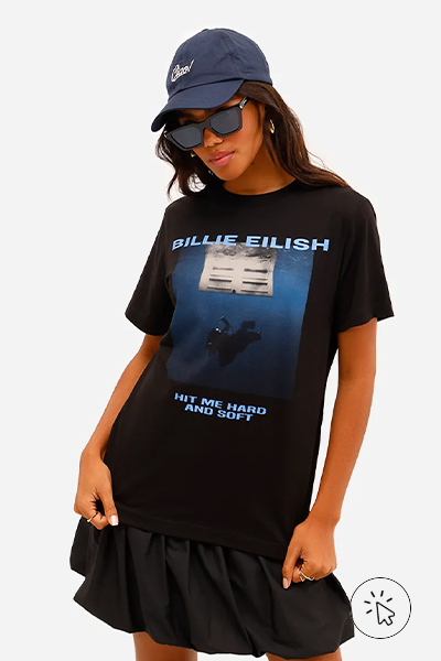 Camiseta feminina algodão Billie Eilish - roupas anos 90 - look anos 90 - moda anos 90 - como era a moda nos anos 90