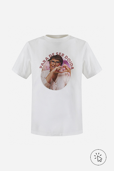 Camiseta "Para de ser doida" da coleção da Marcia Sensitiva na C&A