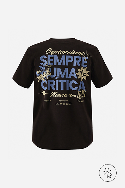 Camiseta para o signo de Capricórnio da coleção da Marcia Sensitiva na C&A