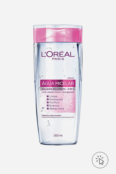 Água micelar L'Oreal Paris Regular Solução Limpeza 5 em 1 - como tirar maquiagem - o que é demaquilante	 - tipos de demaquilante 