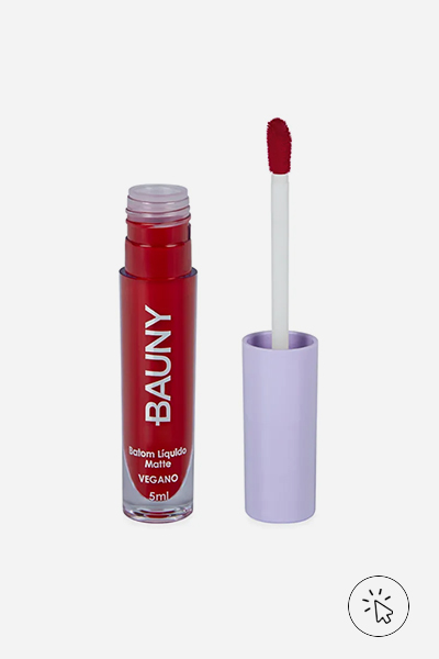 Batom Bauny líquido Matte 050- que cores combinam com vermelho - cores de sapatos que combinam com vestido vermelho - cores que combinam com vermelho