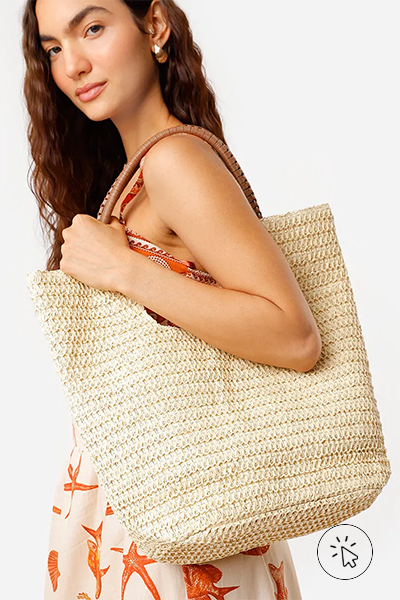 Bolsa shopper texturizada bege