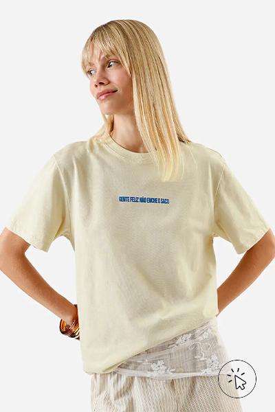 Camiseta unissex algodão Milton Cunha amarela