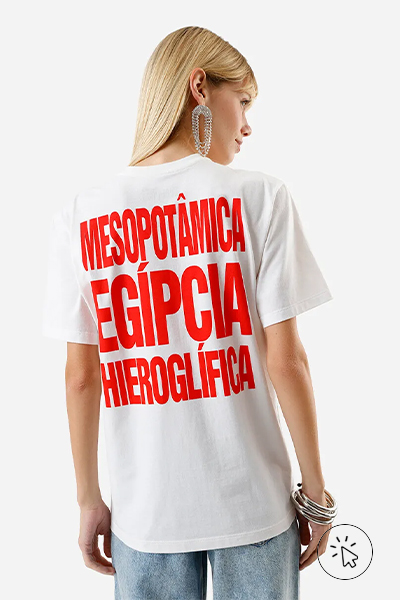 Camiseta unissex de algodão "Faraônica"Milton Cunha