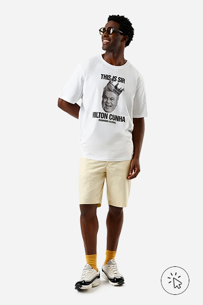 Camiseta unissex de algodão Milton Cunha This is Sir off-white