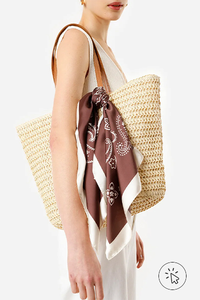 Bolsa shopper texturizada bege