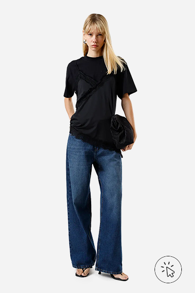 Calça wide leg feminina jeans azul escura - como lavar calça jeans