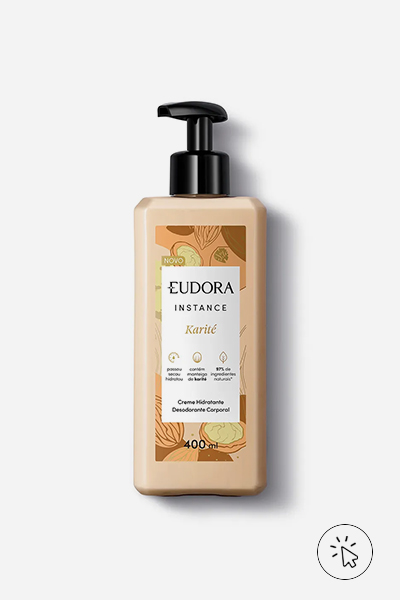 Eudora Instance Karité loção hidratante desodorante corporal - onde aplicar perfume