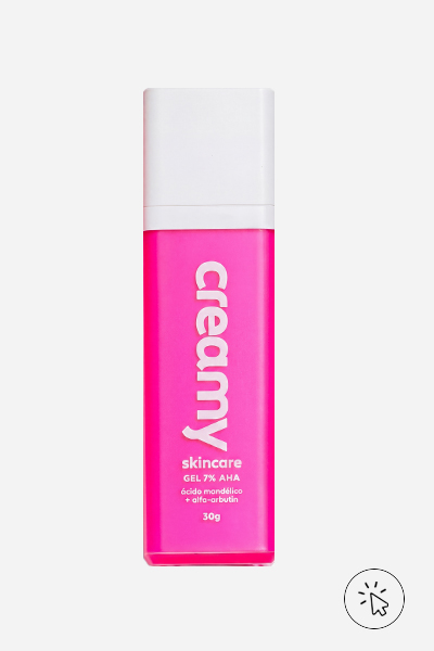 Gel facial Creamy clareador ácido mandélico 30g - skincare - o que é skincare - como fazer skincare - qual a ordem dos produtos de skincare