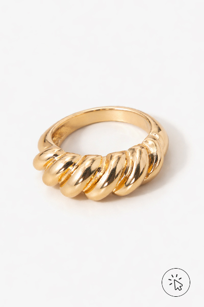 Anel feminino concha dourado - significado de anel em cada dedo