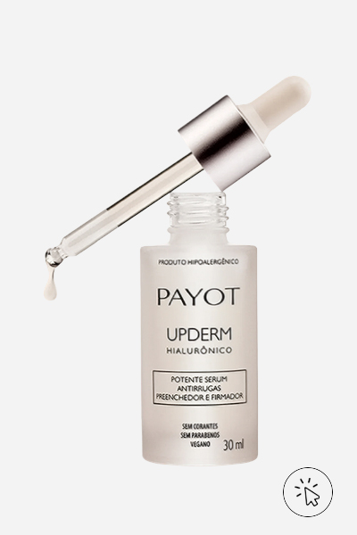 Na foto: sérum Upderm Hialurônico Payot - maquiagem para pele madura - qual a melhor base para pele madura - como fazer maquiagem básica para pele madura - o que é pele madura
