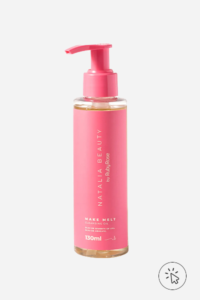 Na foto: demaquilante cleasing oil Make Melt Ruby Rose - maquiagem para pele madura - qual a melhor base para pele madura - como fazer maquiagem básica para pele madura - o que é pele madura