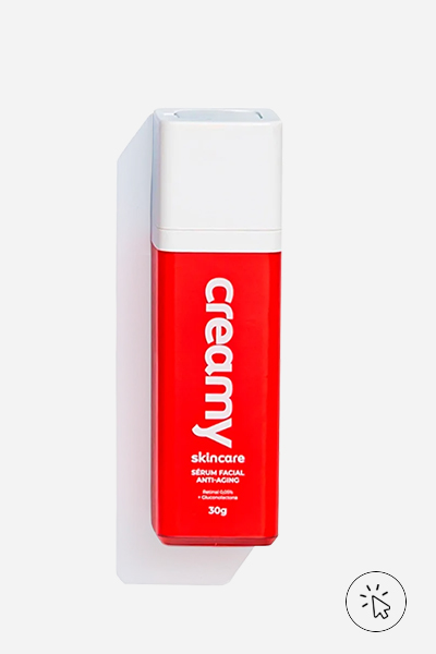 Na foto: sérum facial anti-idade Retinal Creamy - maquiagem para pele madura - qual a melhor base para pele madura - como fazer maquiagem básica para pele madura - o que é pele madura