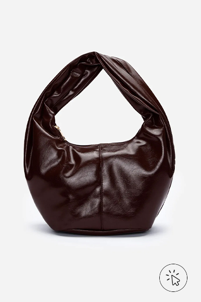 Bolsa shoulder glossy vinho