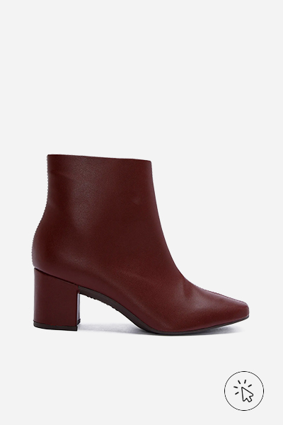 Bota cano baixo salto médio Via Uno Vinho
