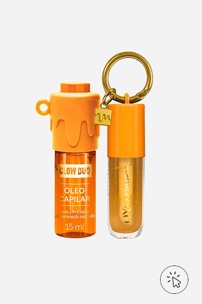 Kit Ox Espacial Mari Maria Glow Duo caramelo salgado óleo capital 15ml e gloss