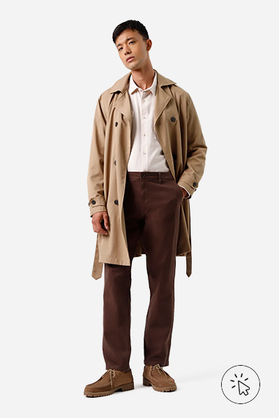 Camisa masculina de sarja bege - look para casamento no inverno - o que vestir em um casamento no inverno - o que vestir em um casamento no frio
