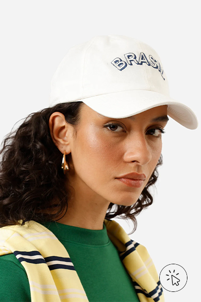 Boné aba curva de sarja Brasil off-white - brasil core - o que é brasilcore