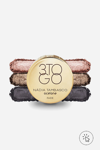 Trio de sombras Oceane by Nadia Tambasco 3 to Go Palette Fade - visagismo na maquiagem